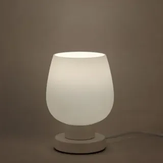 Dimmbare Touch-nachttischlampe, 3-fach Dimmbare Tischleuchte Mit Opalglasschirm, E27-nachttischleuchte Mit Stecker Für Wohn- Und Schlafzimmer (led-leuchtmittel Inklusive)