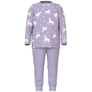 NAME IT Schlafanzug NMFNIGHTSET PASTEL LILAC HORSE lila 86/92 EU