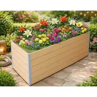 Hochbeet WPC sand 160 x 75 x 70 cm