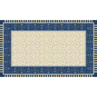 Bassetti Tischdecke Oplonti, Blau, Textil, Ornament, 150 cm, Oeko-Tex® Standard 100, bügelleicht, Wohntextilien, Tischwäsche, Tischdecken