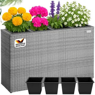 CASARIA Pflanzkasten 95 x 27 x 60 cm Grau