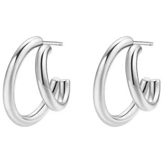 Hey Happiness Creolen Edelstahl Silber onesize