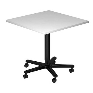 HAMMERBACHER Stehtisch höhenverstellbar Holz lichtgrau 80,0 x 80,0 x 72,0 - 114,0 cm