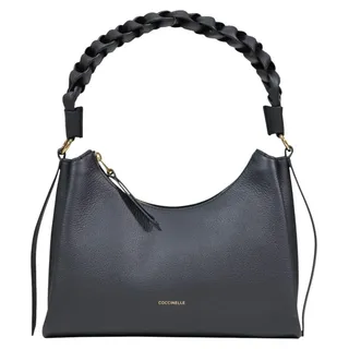 Coccinelle Boheme Grana Double Schultertasche Leder Black/Cognac