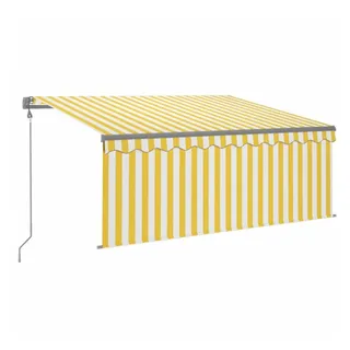 furnicato Markise 3 x 2,5 m gelb/weiß