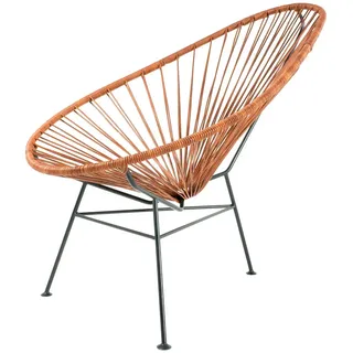 Acapulco Design - Acapulco Chair, Leder cognac / schwarz