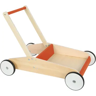 Lauflernwagen SMALL FOOT "schiefergrau", rot, Lauflernhilfen, KinderB:40,5cm H:45,5cm T:62cm, Holz, Metall, B:40,5cm H:45,5cm T:62cm