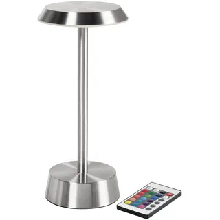 NOUR Kabellose LED-Lampe in Silber - Modernes Design für Zuhause | Packung (1 Stück)