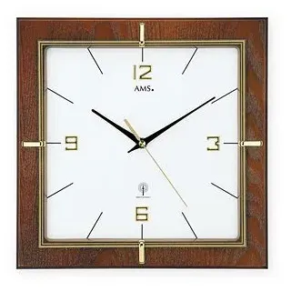 AMS Funkwanduhr 29,0 cm 5834 braun