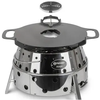 Petromax ATAGO + Plancha Grillplatte + Kochaufsatz + Grillrost + Trägergestell,