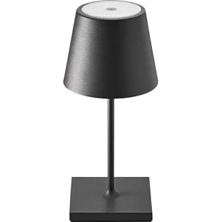 Sigor Nuindie Mini Akku Tischleuchte IP54 Aluminium Easy Connect schwarz - Schwarz
