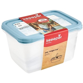 keeeper Vorratsdose 3069268028600, PP, (2-tlg), Mia Magic 2x2000 ml Lebensmittelbehälter-Set blau