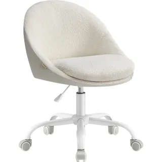 Songmics Homeoffice-Stuhl, Schminkstuhl aus Fleece, Schreibtischstuhl,