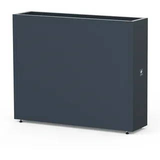 Herstera Metall Pflanzkübel, Blumenkasten, Hochbeet, schmal,anthrazit,100 x 25 x 80 cm (L x B x H)