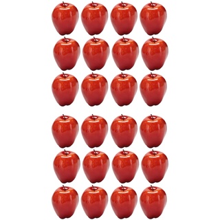 Luxurious 24 Stück KüNstliche ÄPfel Rote KöStliche Frucht für Küche Haus Lebensmittel Dekor Haus Party Dekoration KüNstliche ÄPfel