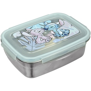Undercover - Disney Stitch Brotdose mit Gummidichtung - aus Edelstahl - 550 ml Fassungsvermögen - Sandwichbox Schule - Brotzeitdose für Kinder - Lunchbox