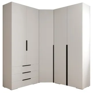 ABIKS MÖBEL Kompaktgarderobe INOVA 1 SATZ 1 Möbelset, Garderobe mit Kleiderstange und Regalen schwarz