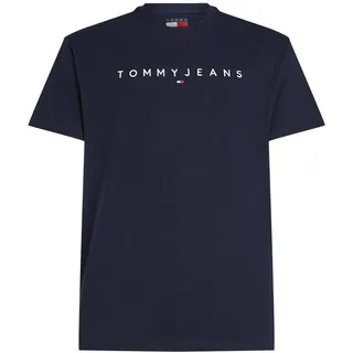 Tommy Hilfiger Reg Linear Logo Kurzarm-T-Shirt Dark Night Navy XL