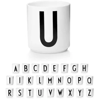 Design Letters Tasse Personalisiert A-Z | Weiße Tassen | Kaffeetassen Buchstaben | Kaffeebecher Porzellan | Personalisierte Tasse Weiß, Personalisierte Geschenke | Dekorativ Tasse mit Initialen 250 Ml