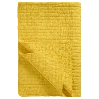 ib laursen Baumwoll-Quilt Bettüberwurf 130 x 180 cm Gelb