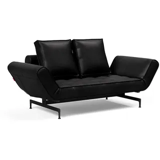 Innovation Living Schlafcouch Kunstleder 2-Sitzer Schwarz