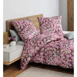 JANINE modern art S 42171 01 floral Rosa 135 x 200 cm + 80 x 80 cm