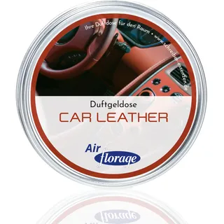 Florage – Lufterfrischer "NEW CAR/LEDER" 50 Jahre Erfahrung als deutsche Duftmanufaktur, Festgel Duftdose, Duftbaum alternative bis zu 12 Wochen anhaltender Duft, Innenraum Autoduft, Wohnung