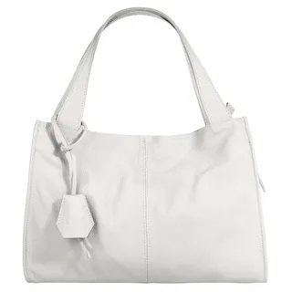 Cluty Shopper Leder Weiß