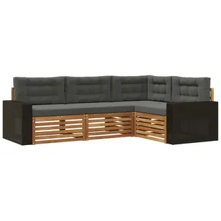 vidaXL Outdoor-Sofagarnitur 4-tlg. Natur/Anthrazit