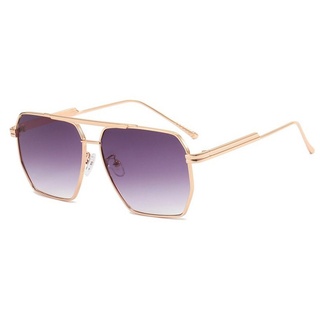 GelldG Sonnenbrille Polarisierte Sonnenbrille für Damen und Herren Retro grau|lila