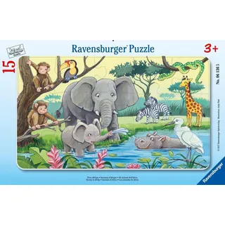 Ravensburger Puzzle Tiere Afrikas. Puzzle 15 Teile, 15 Puzzleteile