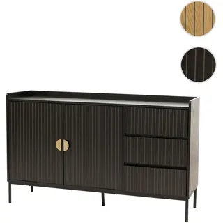 Mendler Sideboard HWC-O39 80 x 130 x 42 cm Schwarz