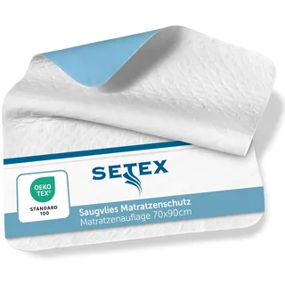 Setex Inkontinenzauflage Wasserdichte Matratzenauflage 70 x 90 cm Weiß