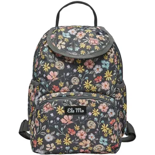Ela Mo® Rucksack Damen Klein - Mini City Rucksack Handlich & Elegant - Rucksackhandtasche Freizeit & Ausgehen - Handtaschenrucksack Modern & Zeitlos - Bagpack Woman (Summer Meadows)