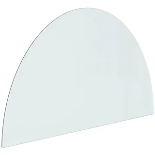 vidaXL - Funkenschutzplatte Glas Halbrund 1000x600 mm