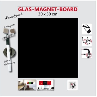 The Wall - the art of framing AG Pinnwand Glas-Magnetboard schwarz, 30 x 30 cm schwarz