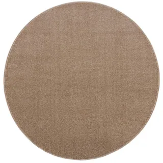 Novel Webteppich Uni, Beige, Textil, Uni, rund, Oeko-Tex® Standard 100, pflegeleicht, Teppiche & Böden, Teppiche, Runde Teppiche