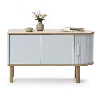 hometopia Couchtisch Grau-weiß Holz 80 x 45 x 40 cm