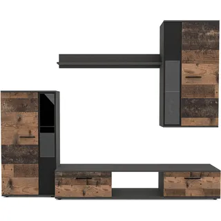ax living Wohnwand Formilo Matera, Oldstyle 294/180/40 cm Hochwertige TV Wohnwand