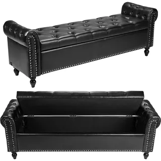 Vevor Sitzbank Ottomane Schwarz 46 x 166 x 56 cm