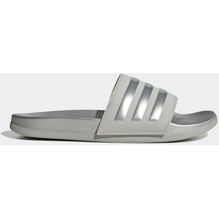 Badesandale ADIDAS SPORTSWEAR "COMFORT ADILETTE" Gr. 42, grau (grey two, silver metallic, grey two) Schuhe Badelatschen Pantolette Wasserschuhe