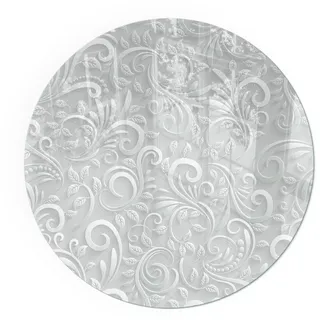 Tulup Funkenschutzplatte Glas rund 50 x 50 x 0,4 cm Grau