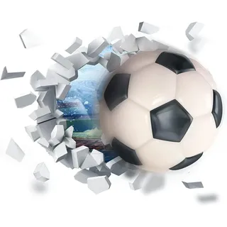 Bomiclss Wandtattoo 3D Wandtattoo Fußball, Fussball Poster Wandtattoo Wand Deko (1 St)