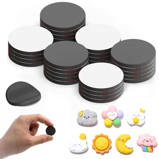 BIVYAX Selbstklebende Magnete stark, Klebemagnete selbstklebend rund, kleine Magnete zum Kleben für leichte Gegenstände, Magnetpunkte zum Aufkleben für DIY Basteln und Büro, 50 Stück