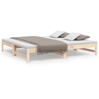 vidaXL Tagesbett Ausziehbar 2x(75x190) cm Massivholz Kiefer1379120