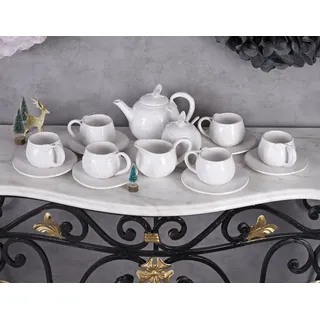 Teeservice Landhausstil Kaffeegeschirr Weiss Kaffeetassen Vintage Tafelservice