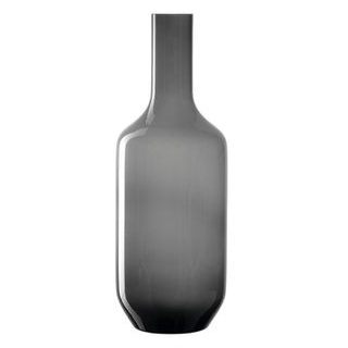 Leonardo Vase 041579 Milano, Glas, grau, Solifleur-Bodenvase, bauchig, Höhe 50 cm