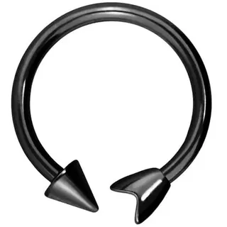 PIERCINGLINE Titan Hufeisenring mit Innengewinde PFEIL