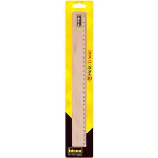 IDENA Lineal 10425 - Holzlineal 30 cm, natur, 1 Stück
