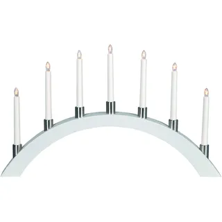Star LED-Fensterleuchter " Tall-Bow", 7-flammig Material: Holz/Metall, 40 x 67 cm Vierfarb-Karton, weiß 260-48